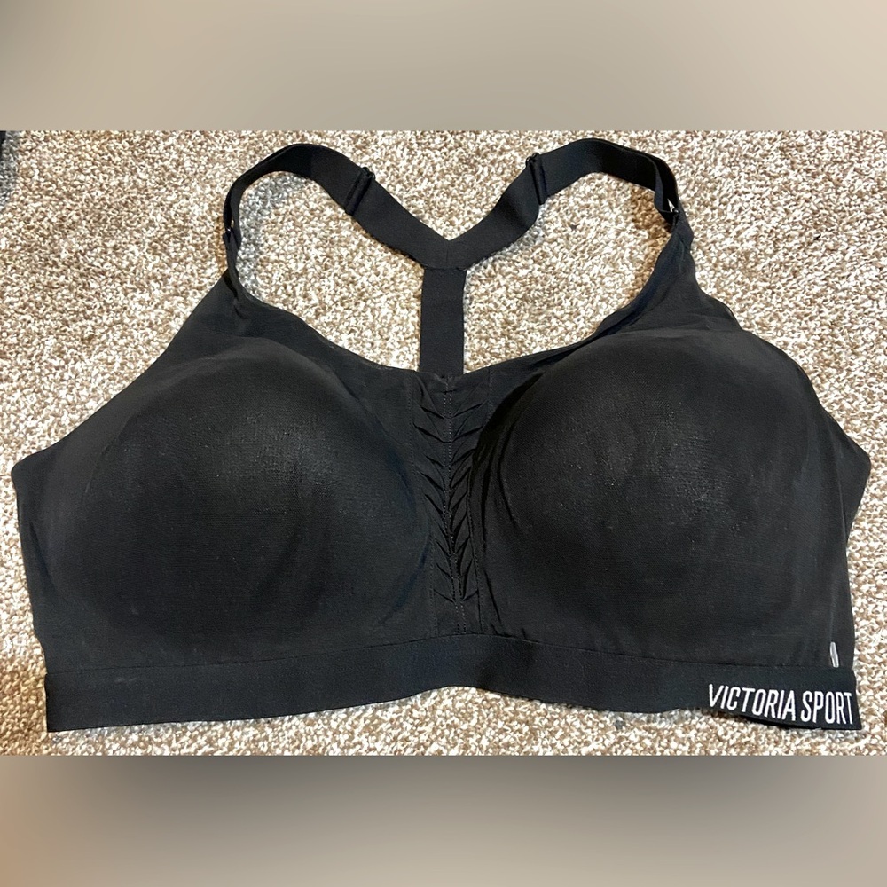 VICTORIA'S SECRET SPORT BLACK PADDED RACERBACK SPORTS BRA 38DD